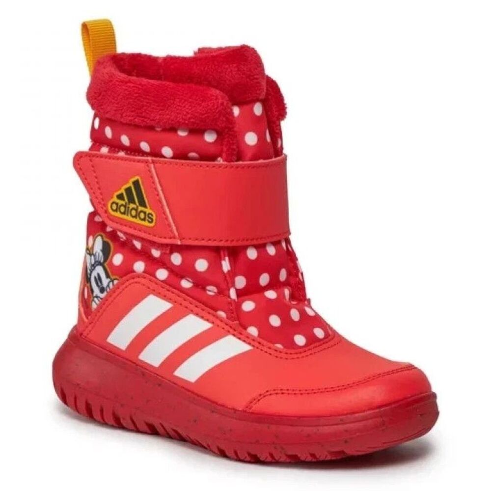 Adidas Winterplay Disney Minnie Mouse Snow Boots Jr Size 3Y Red White IG7188 NEW